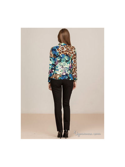 Блуза REMIX, принт леопард, цветы