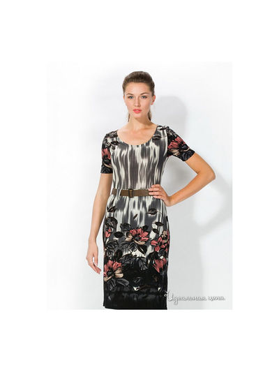 Платье Remix, цвет принт цветы на сером