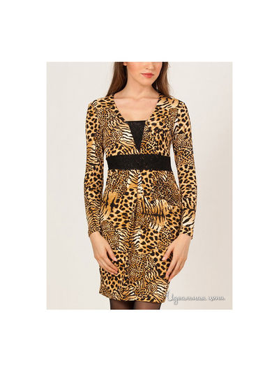 Платье Remix, цвет принт леопард