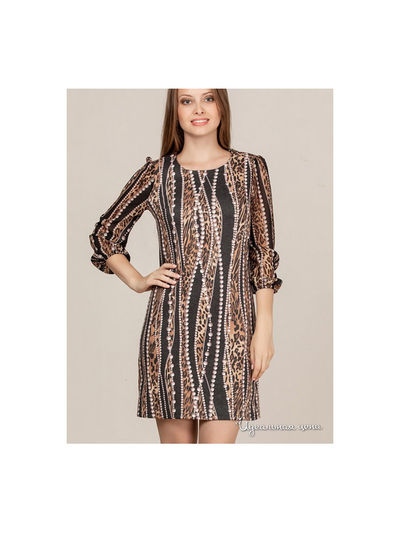 Платье Remix, цвет черный, коричневый