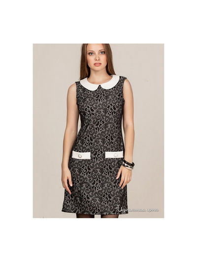 Платье Remix, цвет черный,бежевый