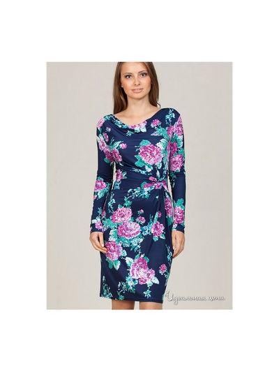 Платье Remix, цвет синий с цветами