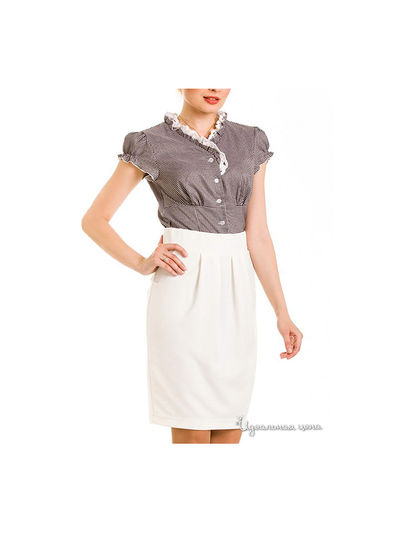 Блуза Remix, цвет клетка бело-черная