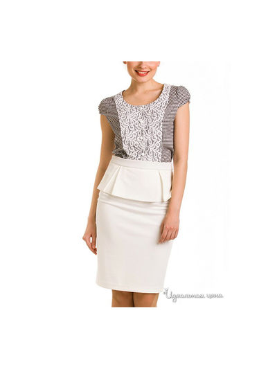 Блуза Remix, цвет клетка бело-черная