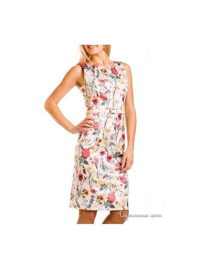 Платье Remix, цвет принт цветы на бежевом