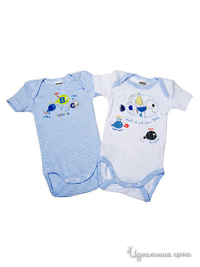 Боди Absorba, цвет голубой,белый