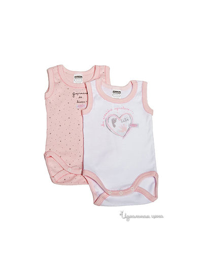 Боди Absorba, цвет розовый, белый