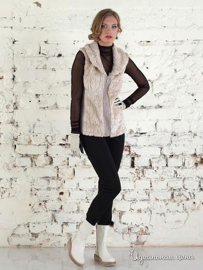 Жилет Valeria Lux, цвет бежевый, мех