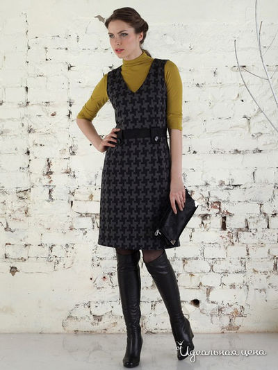 Платье Valeria Lux, цвет черный, серый