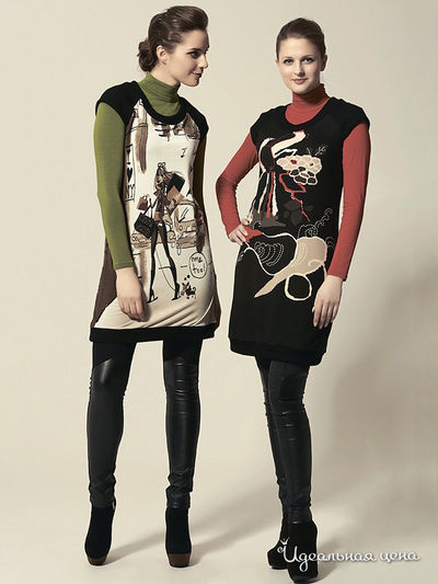 Туника Valeria Lux, цвет черный-красный