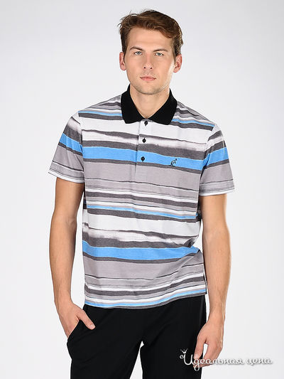 Поло Australian, цвет серый, голубой