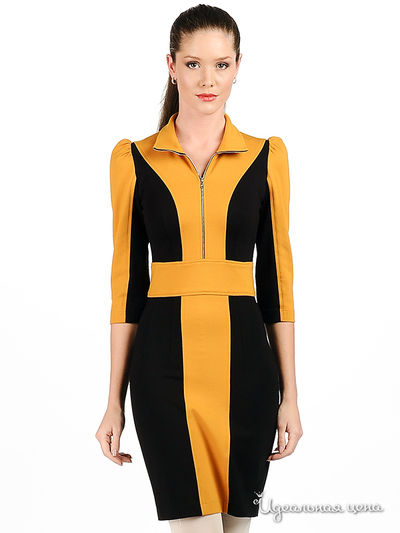 Платье Maria Rybalchenko, цвет черный, горчичный