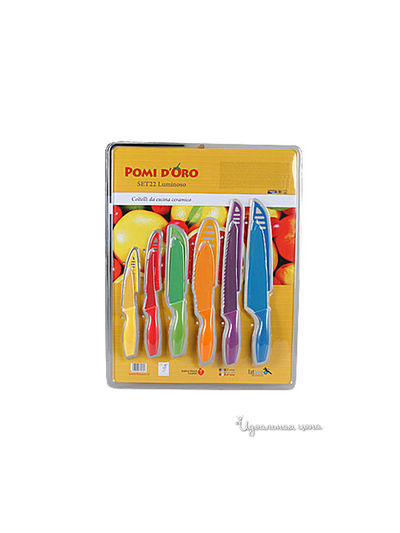 Набор ножей, 6 шт Pomi d'Oro, цвет мультиколор