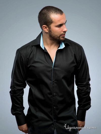 Рубашка Jess France, цвет черный, голубой