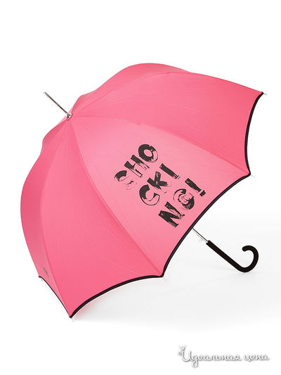 Зонт Moschino, цвет розовый, черный