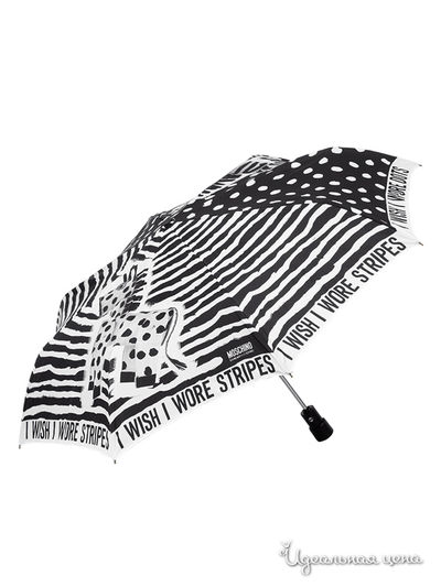 Зонт Moschino, цвет черный/белый