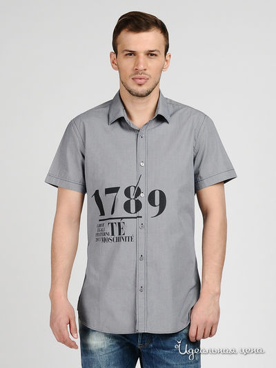 Рубашка Love Moschino, цвет серый, черный