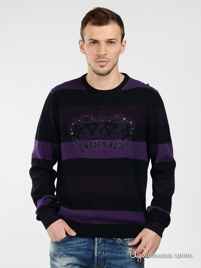 Джемпер Love Moschino, цвет фиолетовый, черный