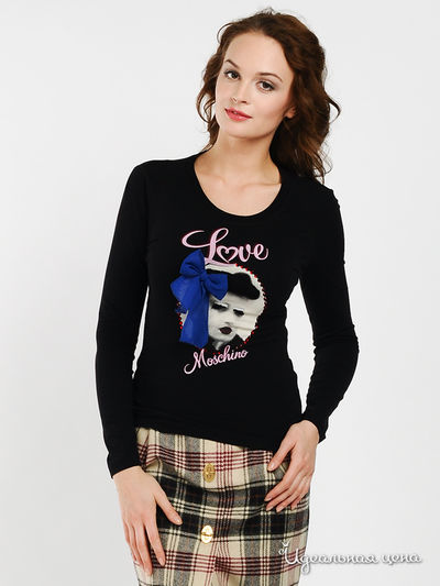 Лонгслив Love Moschino, цвет черный