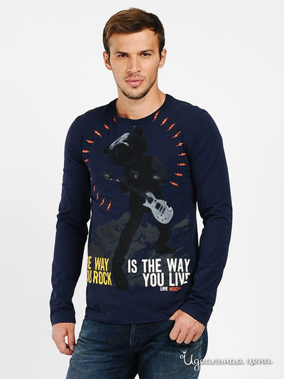 Лонгслив Love Moschino, цвет синий