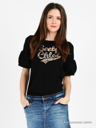 Футболка See by Chloe, цвет черный