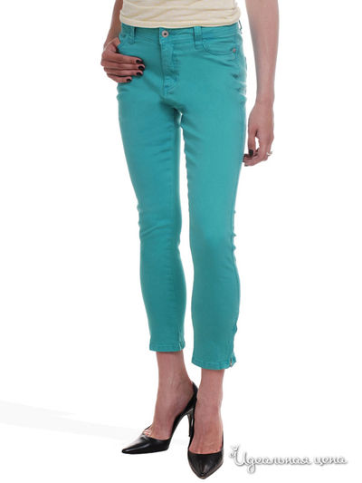 Прямые джинсы Rita длины 7/8 Million X Woman, цвет мятно-зеленый