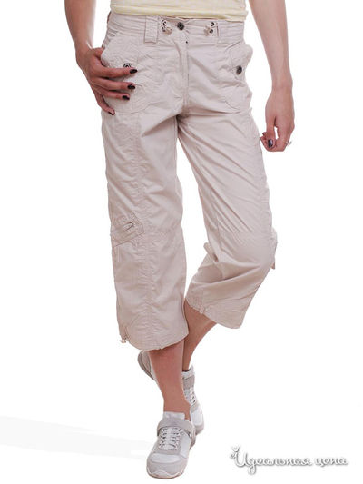 Укороченные брюки карго Million X Woman, цвет светло-бежевый