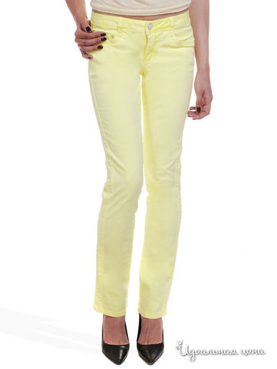 Прямые брюки Victoria, длина 32 Million X Woman, цвет желтый неон