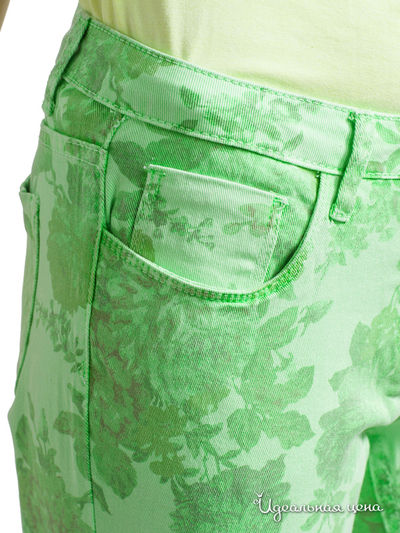 Прямые джинсы с рисунком Victoria, длина 32 Million X Woman, цвет зеленый неон