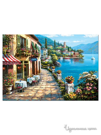 Паззл 1500 деталей "Кафе на набережной" Educa