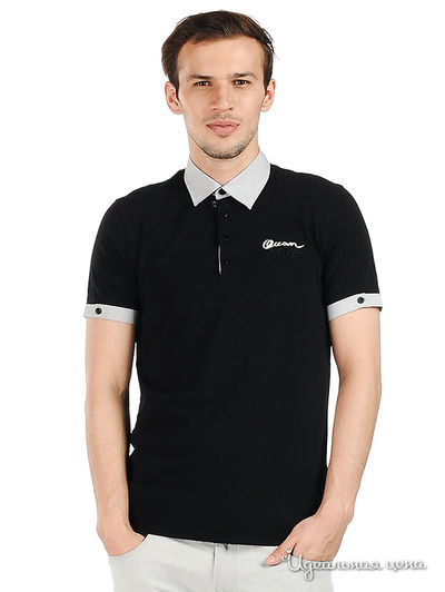 Поло Love Moschino, цвет черный, серый