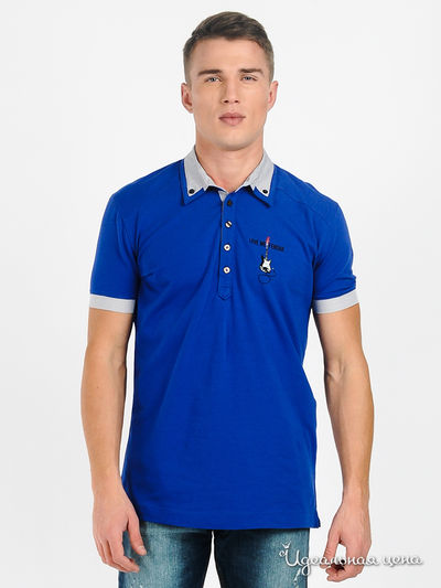 Поло Love Moschino, цвет синий