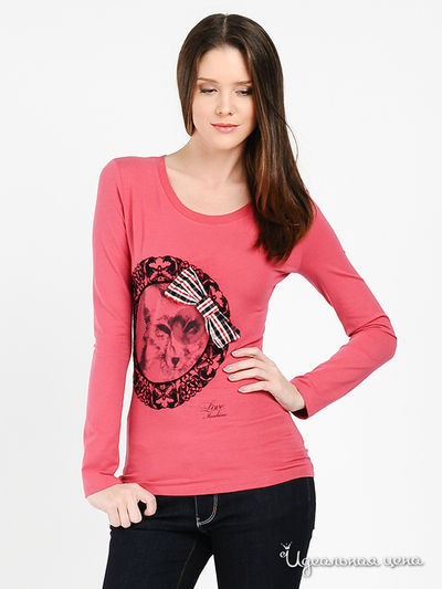Лонгслив Love Moschino, цвет розовый