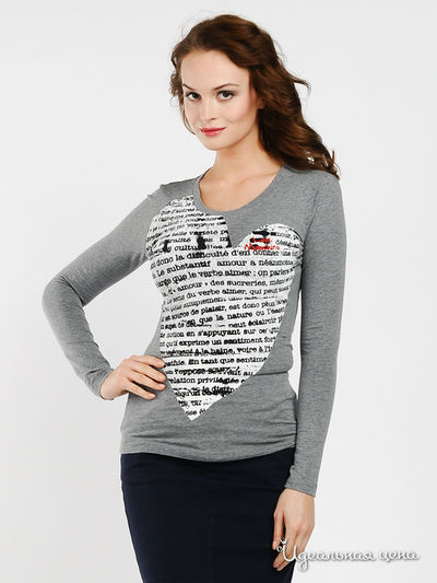 Лонгслив Love Moschino, цвет серый