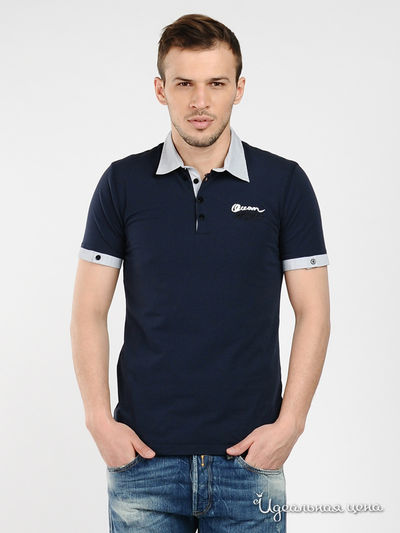 Поло Love Moschino, цвет синий