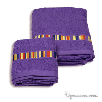 Набор полотенец CALEFFI, цвет фиолетовый, 40х60 + 60х110 см