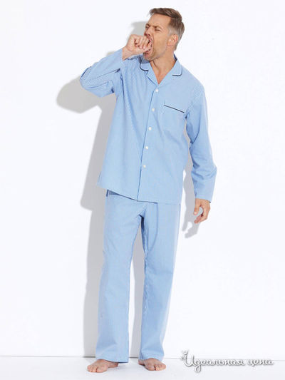 Пижама Savile Row, цвет голубой, белый