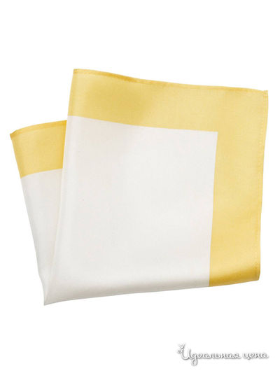 Платок, 28х28 см Savile Row, цвет белый, желтый