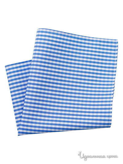 Платок Savile Row, цвет белый, голубой