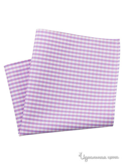 Платок, 28х28 см Savile Row, цвет сиреневый, белый