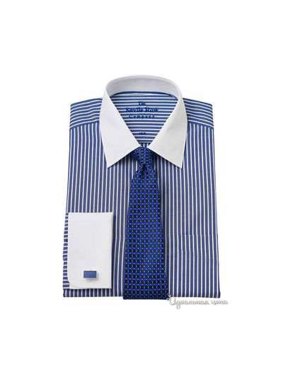 Рубашка Savile Row, цвет синий, белый