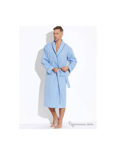 Халат Savile Row, цвет синий, белый