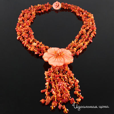 Колье Эсмеральда, цвет оранжевый