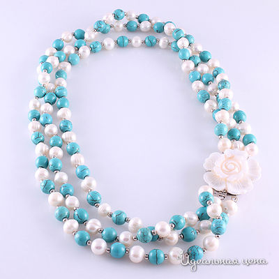 Колье Эсмеральда, цвет белый, голубой