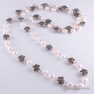 Бусы Migura, цвет белый/серебро