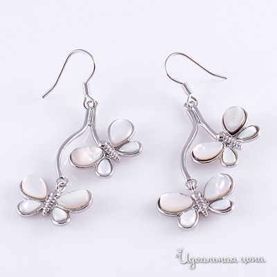 Серьги Эсмеральда, цвет белый