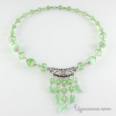 Колье Migura, цвет зеленый, серебряный