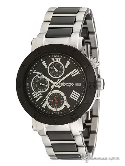 Часы Sebago, цвет черный/серебро