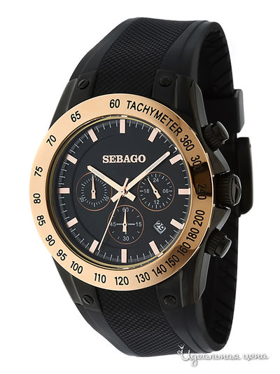 Часы Sebago, цвет золотой / черный