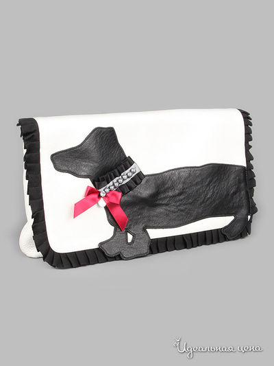 Клатч Maria Tomassini, цвет белый, черный